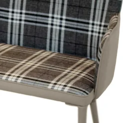 100x90x52 Retro Esszimmerbank in Kariert - Rave