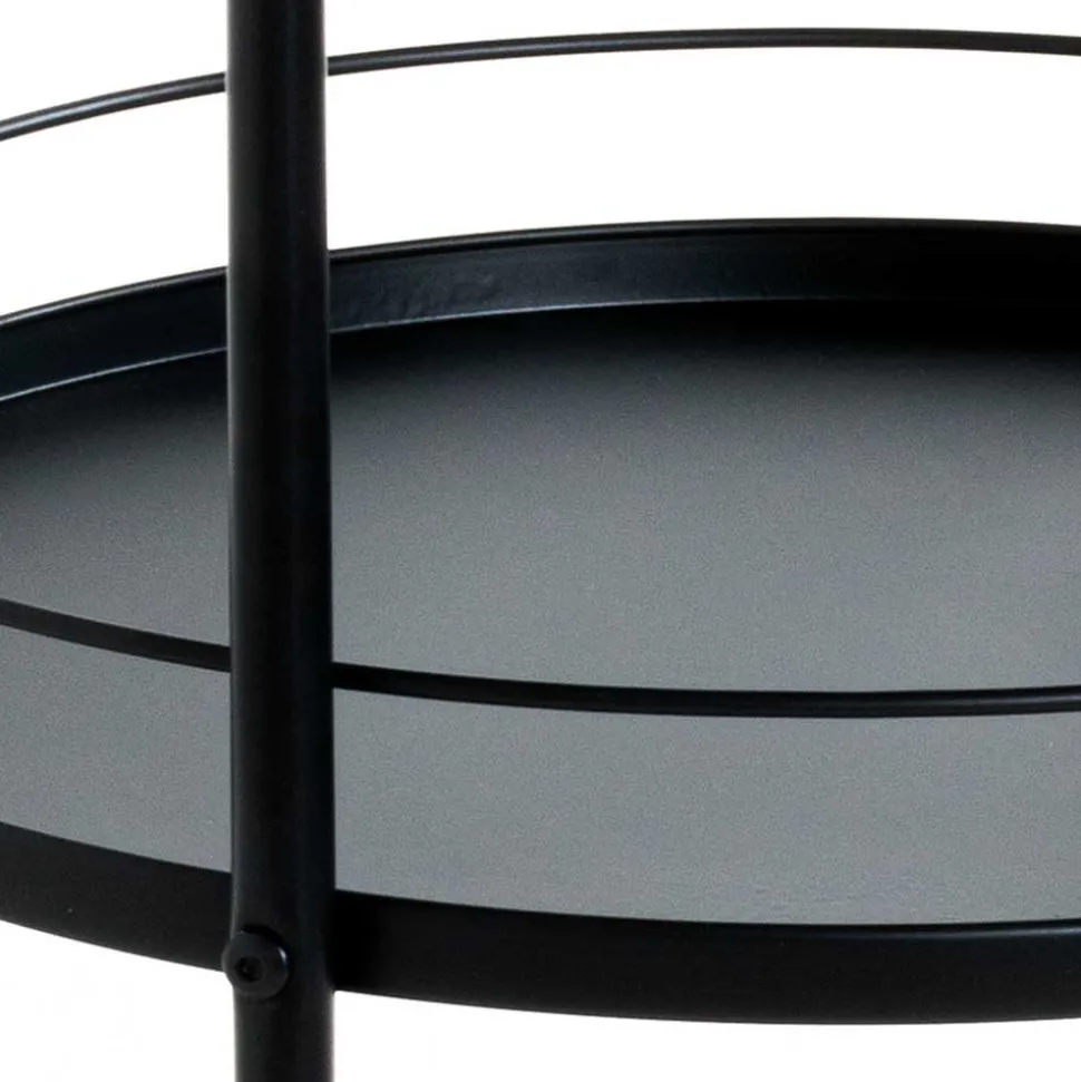 45x75x45 Runder Barwagen aus Metall - Stokes