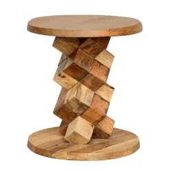 40x45x40 runder Designtisch aus Massivholz - Sanyra