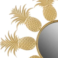 50x50x2 Runder Spiegel mit Ananas Design Rahmen - Estebal
