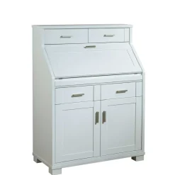 85x117x44 Scandi Chic Sekretär in Weiß - Pray