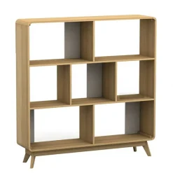 122x126x29 Scandi Standregal in Natur - Jendren