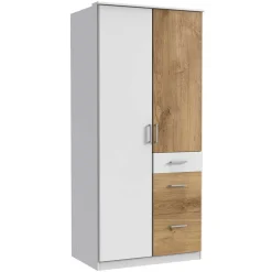 91x199x58 Schlafzimmerschrank mit Metallgriffen - Calassina