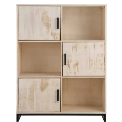 110x140x39 Schrank mit 3 Türen & 3 Fächern - Pseino