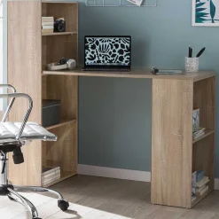 120x120x53 Schreibtisch mit 2 Regalen - Sunset