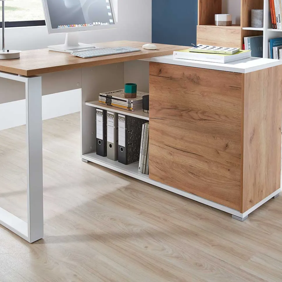 120x75x117 Schreibtisch mit Anbauregal - Situatica