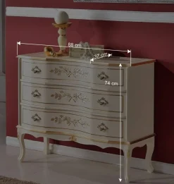 88x74x37 Schubladen-Kommode im Barockstil - Iviada