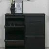 98x86x15 Schuh Stahlschrank in Schwarz - Ismena