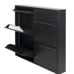 98x86x15 Schuh Stahlschrank in Schwarz - Ismena