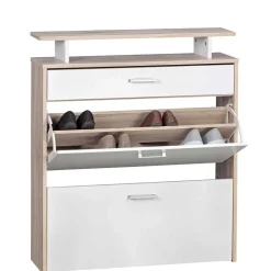 80x95x24 Schuhkommode mit zwei Klappen & Schublade - Crimera