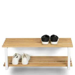 71x26x34 Schuhregal in Eiche & Weiß - Marcios