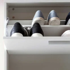 120x81x24 Schuhschrank mit 4 Klappen - Tudan