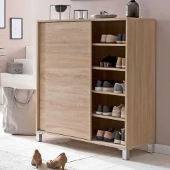 100x108x38 Schuhschrank mit Schiebetüren - Mavricara