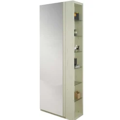 63x180x35 Schuhschrank mit Seitenregal & Spiegeltür - Bizkaia