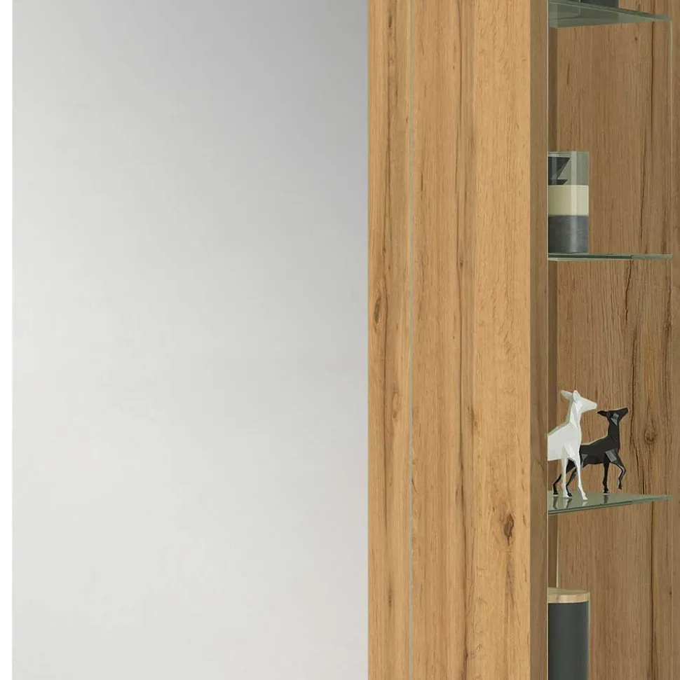 63x180x35 Schuhschrank mit Spiegeltür & Regal - Arjama