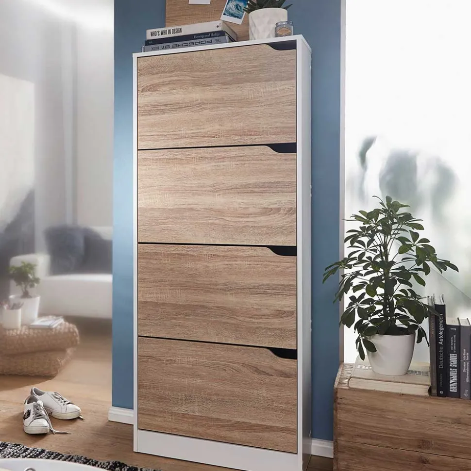 60x15x24 Schuhschrank mit vier Klippfächern - Melks