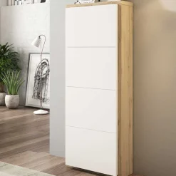 60x154x27 Schuhschrank mit vier Klappfächern - Cernal