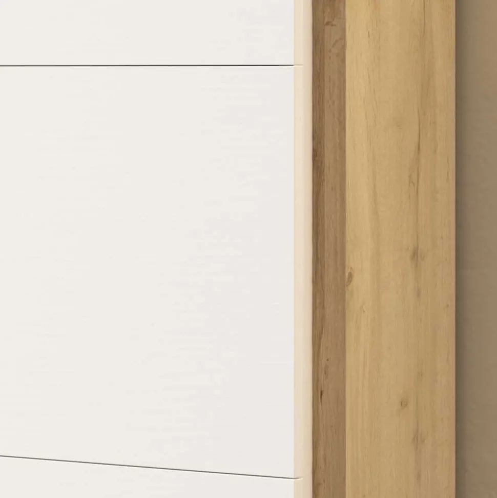 60x154x27 Schuhschrank mit vier Klappfächern - Cernal