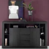 172x102x42 Schwarzes Sideboard in Holzoptik - Bihar