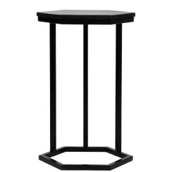 40x62x40 Sechseck Beistelltisch in Schwarz - Palium