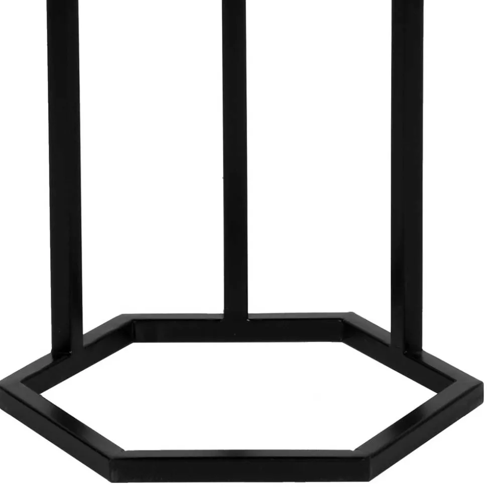 40x62x40 Sechseck Beistelltisch in Schwarz - Palium