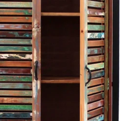 90x180x45 Shabby Chic Schrank mit 2 Lamellentüren - Vosbadus