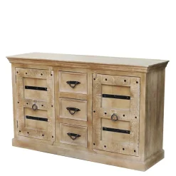 150x90x45 Shabby Chic Sideboard in Grey Wash - Abid