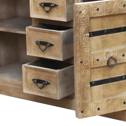 150x90x45 Shabby Chic Sideboard in Grey Wash - Abid