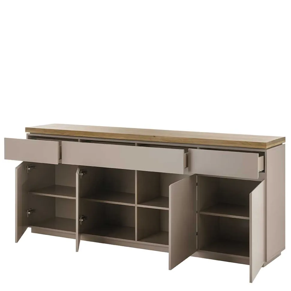 200x86x40 Sideboard Anrichte in Taupe & Akazie - Anja