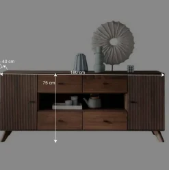 180x75x40 Sideboard aus Kernbuche Braun - Malawi