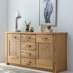 165x87x44 Sideboard in Asteiche auf Sockel - Zamron