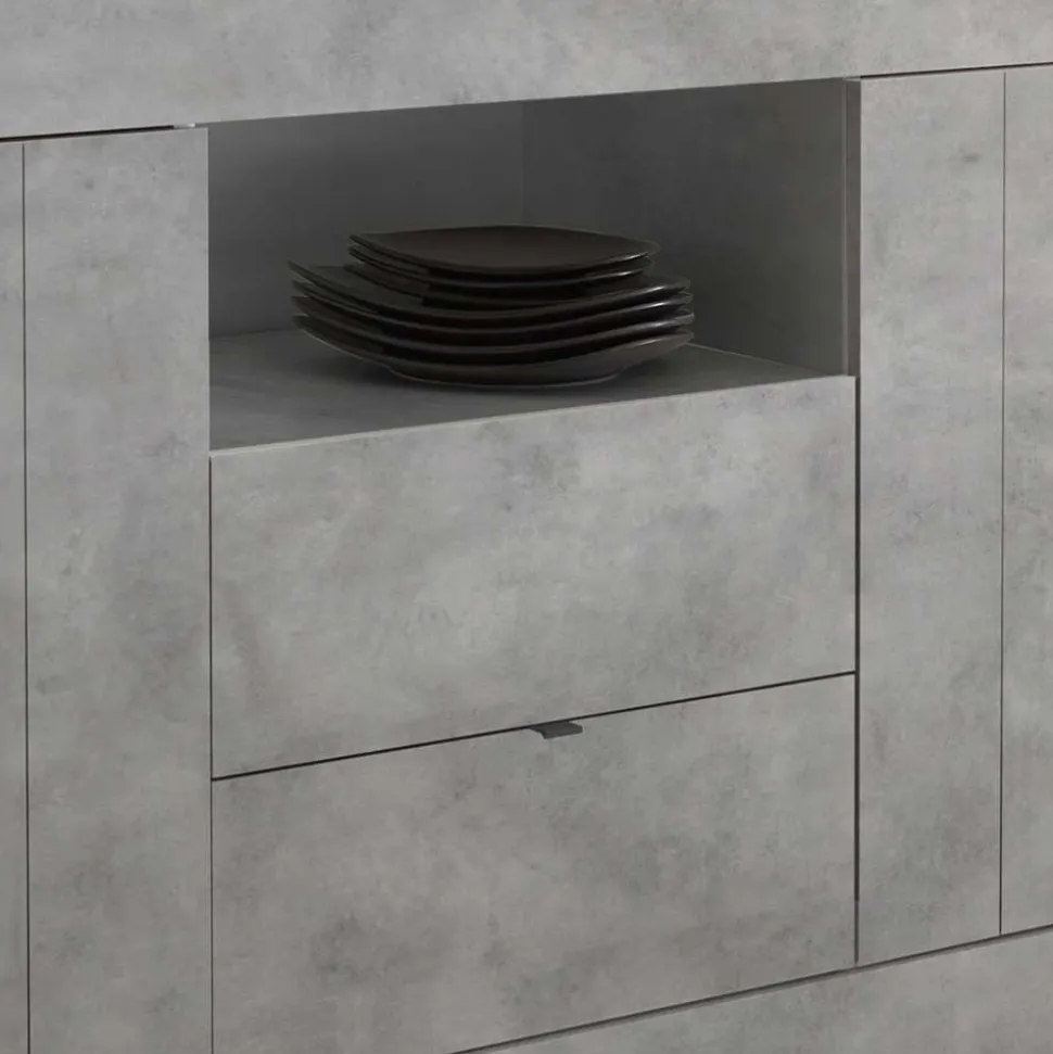 184x86x43 Sideboard in Beton Nachbildung - Lary