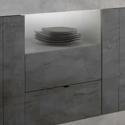 184x86x43 Sideboard in Grau zweifarbig - Faith