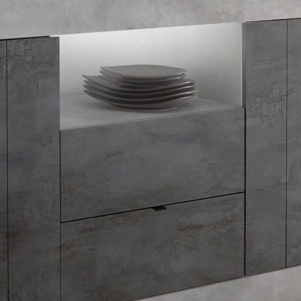 184x86x43 Sideboard in Grau zweifarbig - Faith