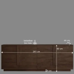 241x90x44 Sideboard in Natur Holzoptik - Basento II