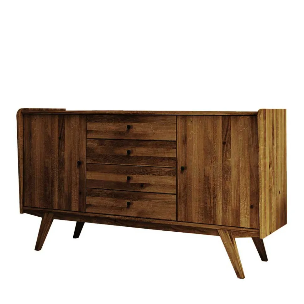 160x90x50 Sideboard in Nussbaumfarben lackiert - Nadelle
