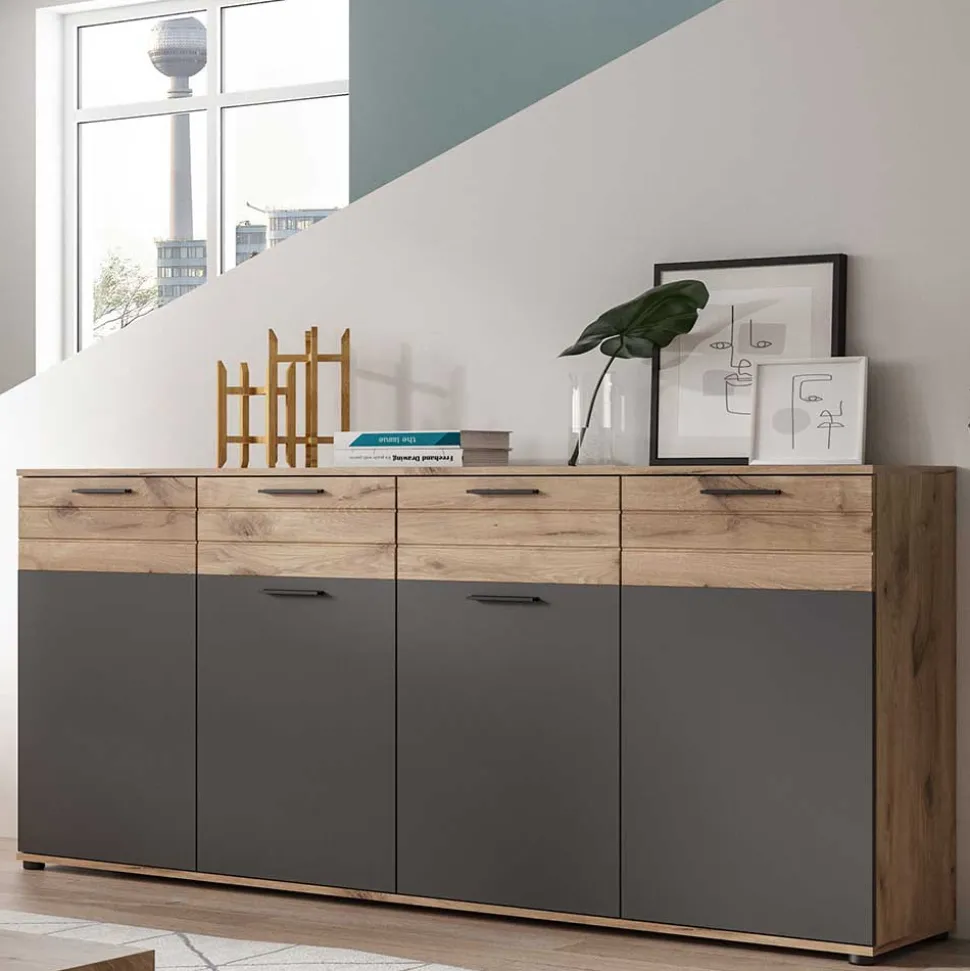 180x87x40 Sideboard mit 2 Schubladen & 4 Türen - Lucios