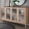 178x82x42 Sideboard mit Glastüren & LED Licht - Lamia