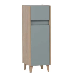 30x90x33 Skandi Bad Unterschrank in Hellblau - Settas