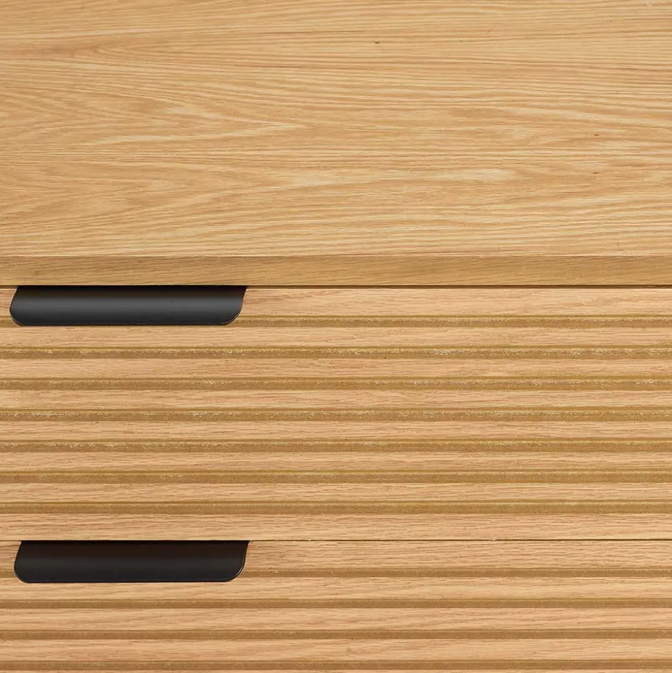 80x113x40 Skandi Hochkommode in Eiche - Piassona