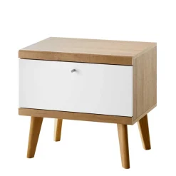 54x50x40 Skandi Nachtkommode mit Klappe - Cablos