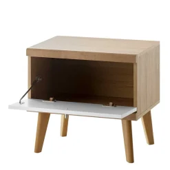 54x50x40 Skandi Nachtkommode mit Klappe - Cablos