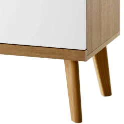 54x50x40 Skandi Nachtkommode mit Klappe - Cablos