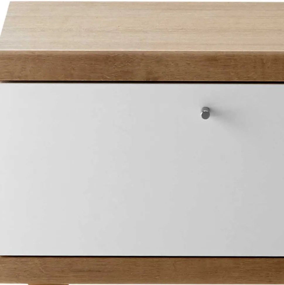 54x50x40 Skandi Nachtkommode mit Klappe - Cablos