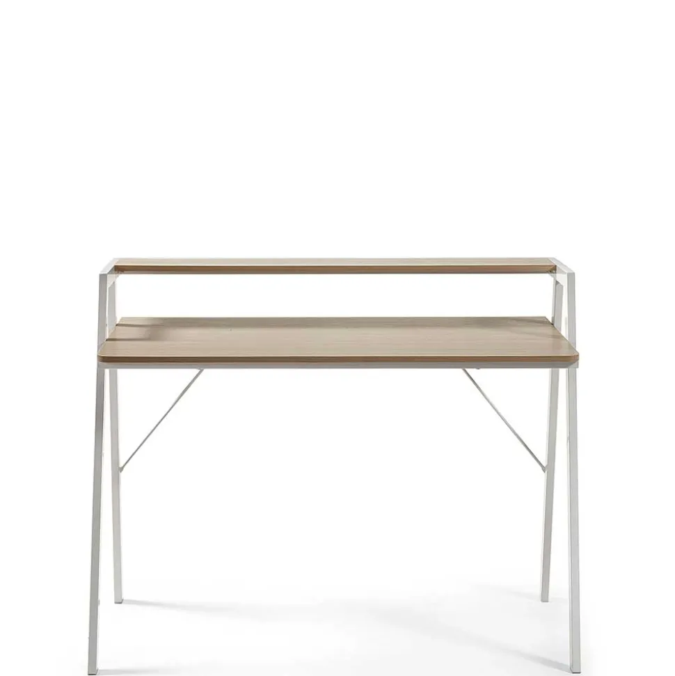 115x91x60 Skandi Schreibtisch mit Aufsatz - Shining