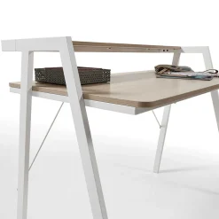 115x91x60 Skandi Schreibtisch mit Aufsatz - Shining