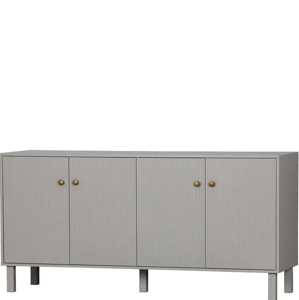 160x78x46 Skandi Sideboard 4-türig in Grau - Huvina