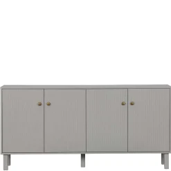 160x78x46 Skandi Sideboard 4-türig in Grau - Huvina