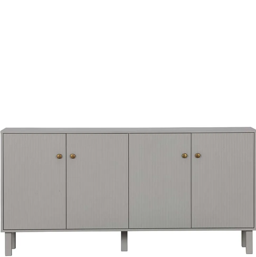 160x78x46 Skandi Sideboard 4-türig in Grau - Huvina
