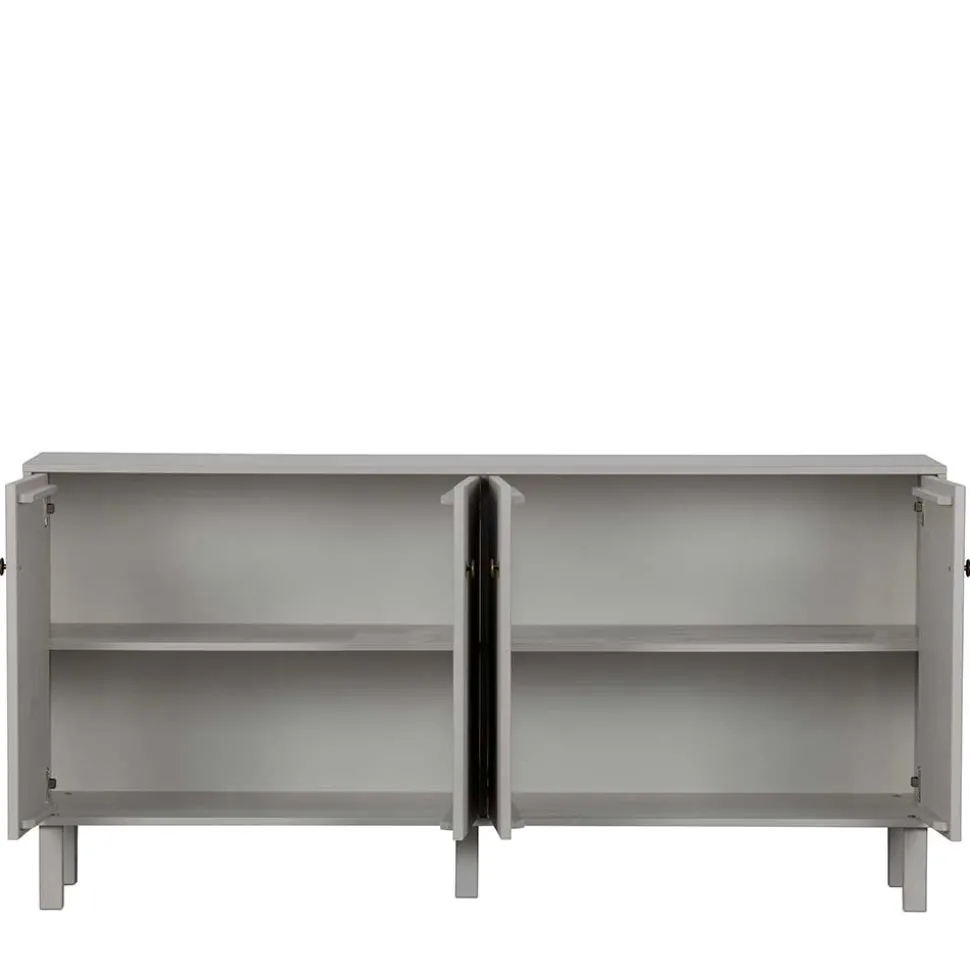 160x78x46 Skandi Sideboard 4-türig in Grau - Huvina